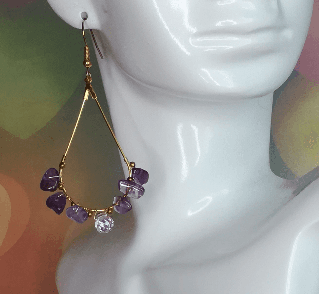 Boucles d&#039;oreille améthyste