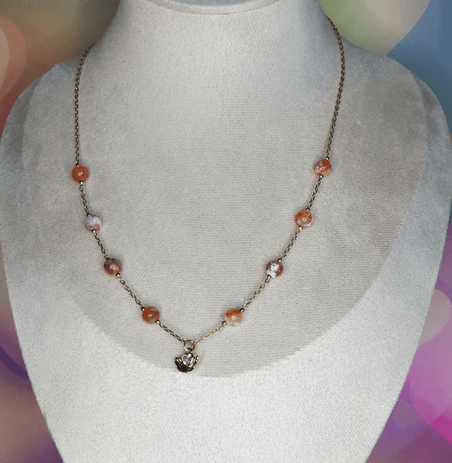 Collier Love agate de feu