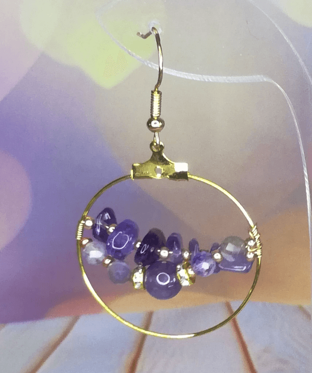 Boucles d&#039;oreille améthyste