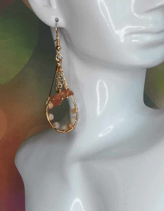 Crochets d&#039;oreille sunstone